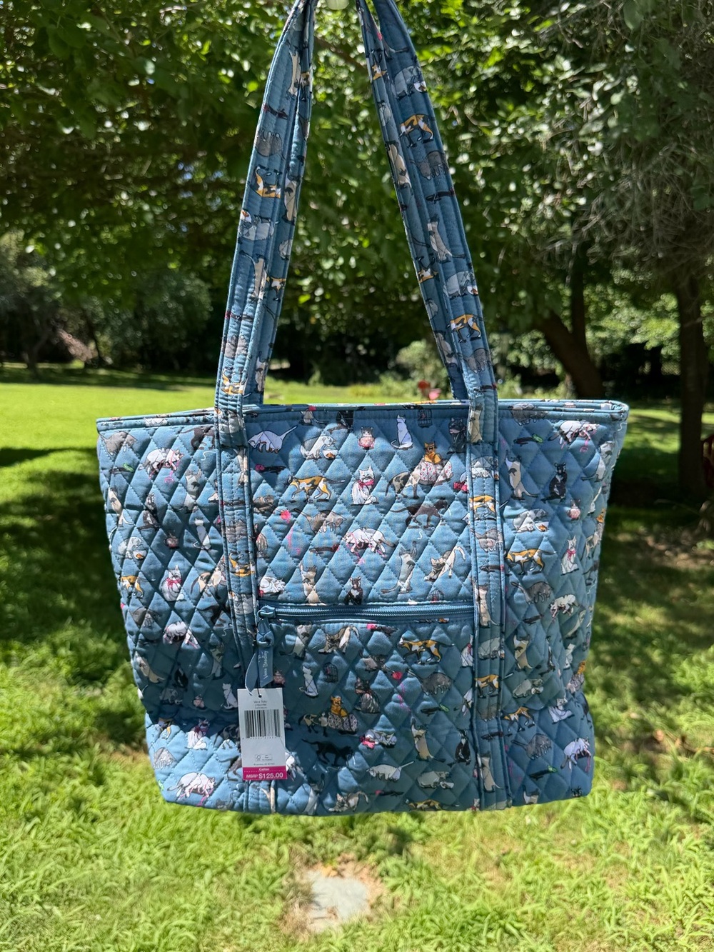 Vera Bradley Vera Tote Cat’s Meow Rare Retired Print NWT